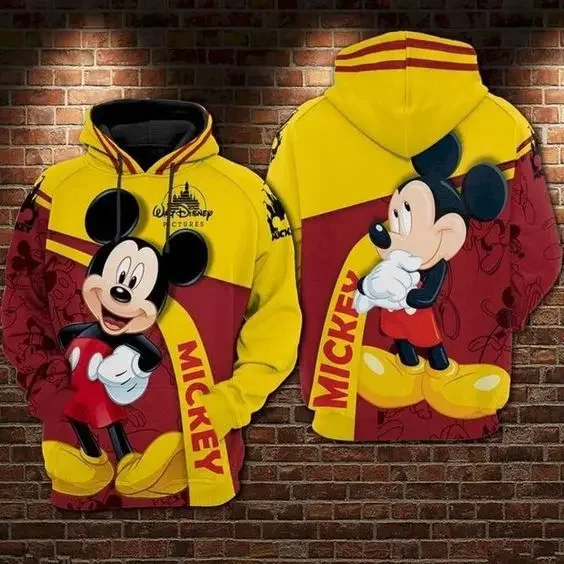 

Disney Mickey Mouse 3D Hoodie Mens Womens Casual Sweatshirt Disney Mickey 3d Zipper Hoodie Harajuku Street Pullover