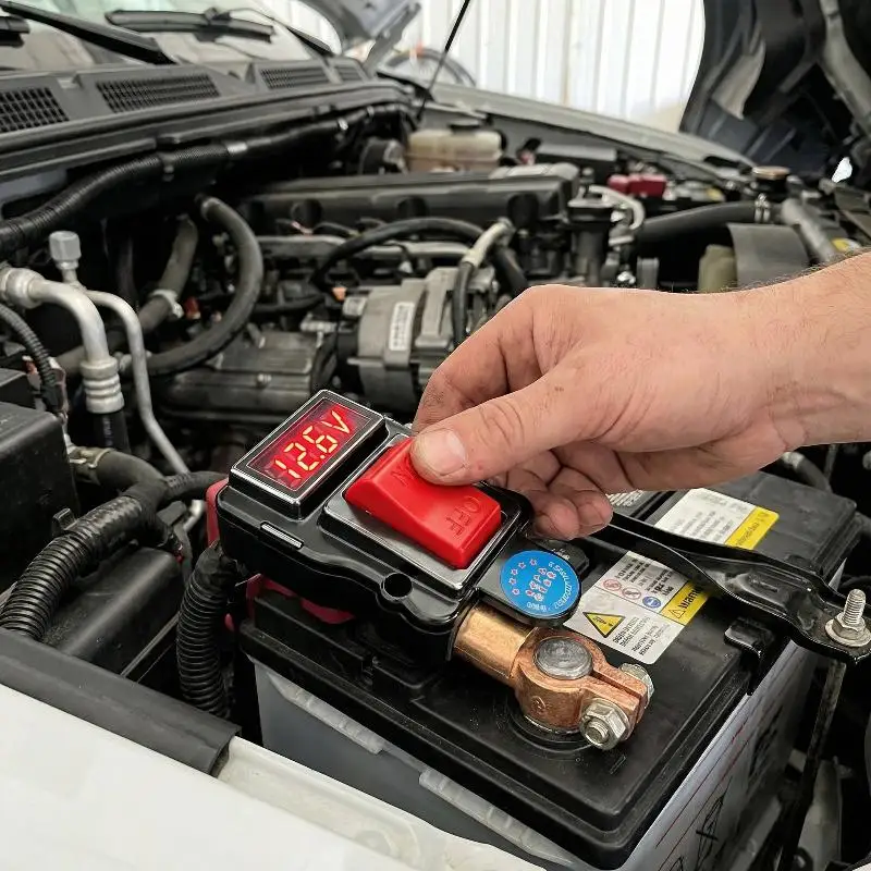 Automotive Battery Disconnect  Set Digital Voltage Reading for Reliable Power Control in Trucks SUVs