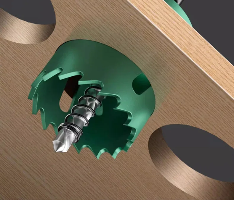 GREENERY 19-127mm Hole Saw Cutting Kit Set for Wood Drywall Particle Board Drilling Woodworking Tools with Storage Case