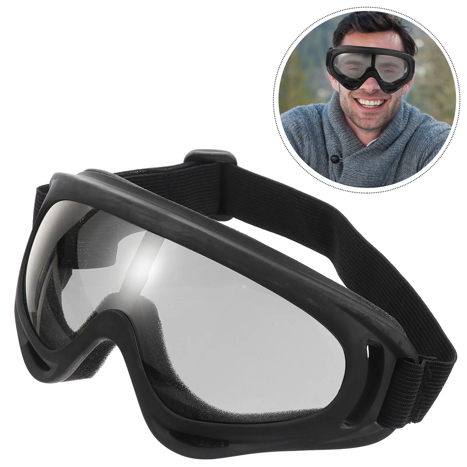 

1Pcs Lightweight Windproof Ski Goggles Outdoor Sports Eyewear Premium Pc Material Sand Resistant Comfort Fit for Cycling Hiking