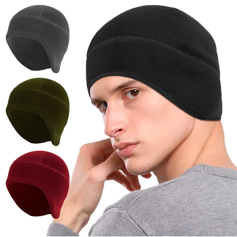 Winter Hats Thermal Fleece Running Caps Ear Warmer Cover Sports Ski Snowboard Hiking Cycling Ski Windproof Soft Cap Men Women