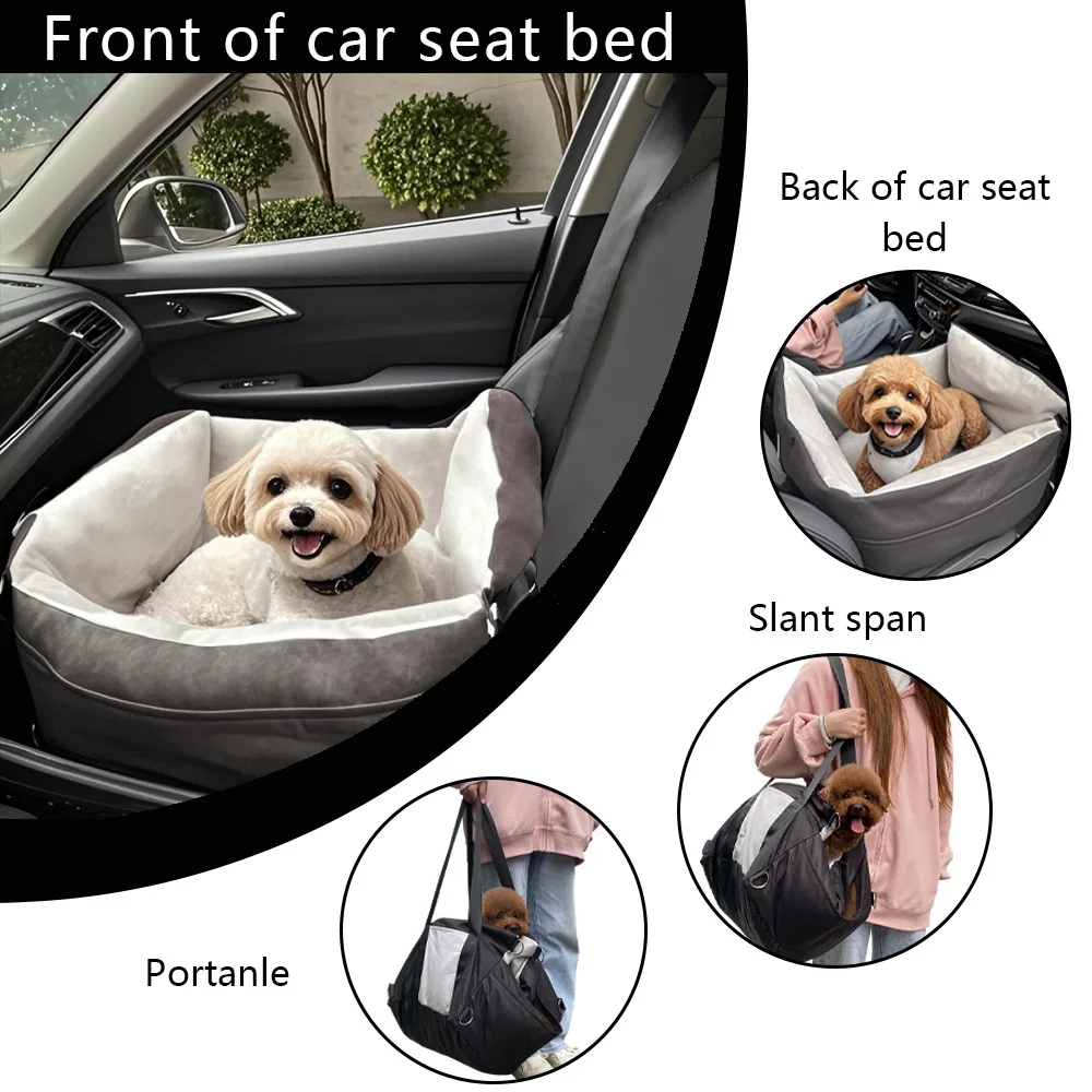 

Автомобильное ручное автомобильное гнездо двойного назначения, второй пилот и гнездо для домашних животных на заднем сиденье, сумка для кошек, гнездо для собак