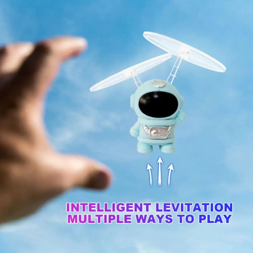 Robot volant à chargement USB, double ailes colorées et lumineuses, contrôle manuel, lumières d'hélicoptère, gyroscope rotatif, jeu en plein air