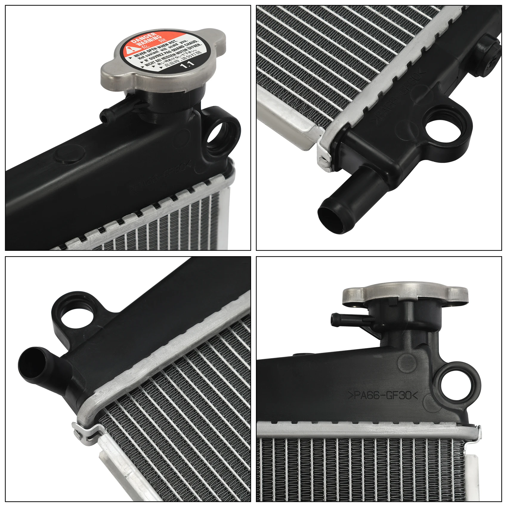Motorcycle Black Radiator Cooler Cooling Fit For Yamaha N-MAX NMAX 125/150/155 2017-2020