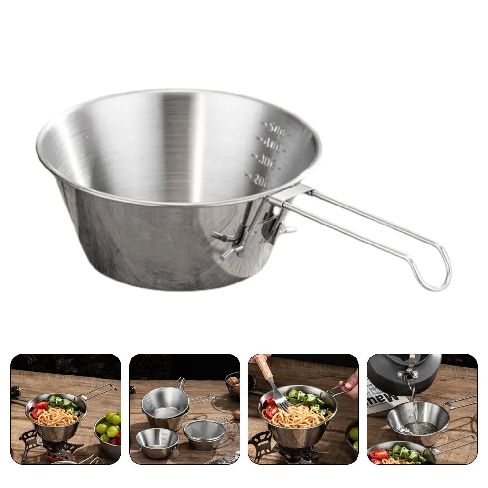 

1Set Stainless Steel Camping Bowls Oxidation Resistant Safe Durable for Outdoor Cooking Picnic Hiking Backpacking Utensils