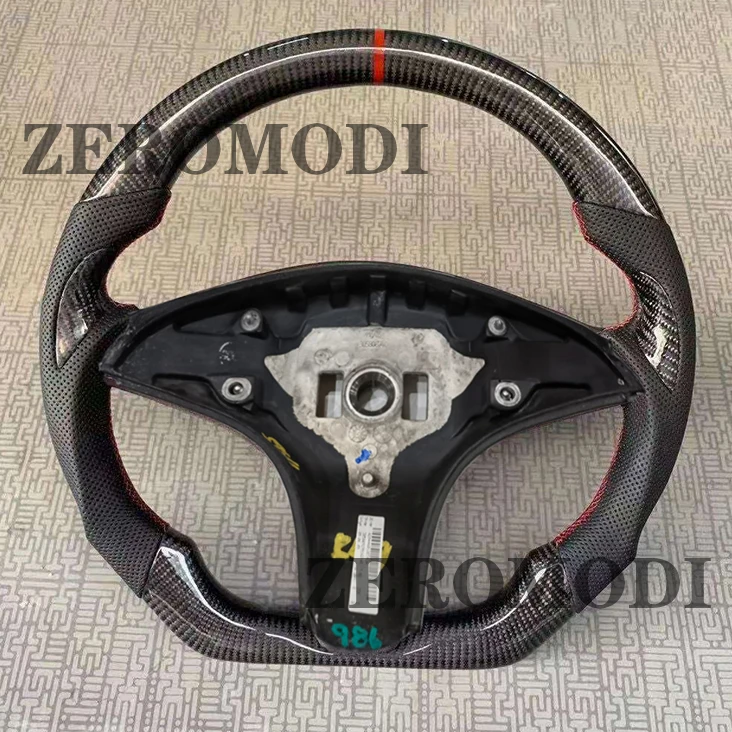 Real Leather Carbon Fiber Steering Wheel For Benz SLR SLK GLK