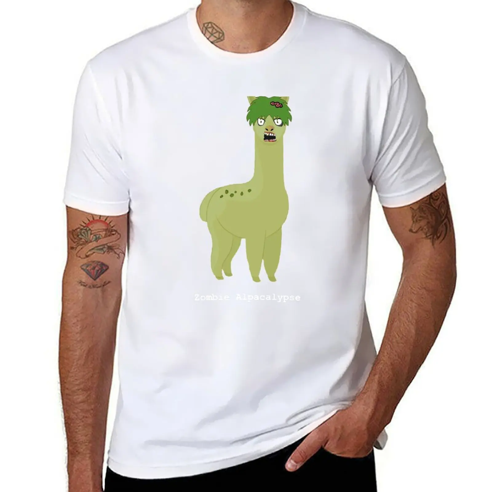 

Zombie Alpacalypse T-Shirt t shirts for man graphic funny cotton t shirt man T-Shirt