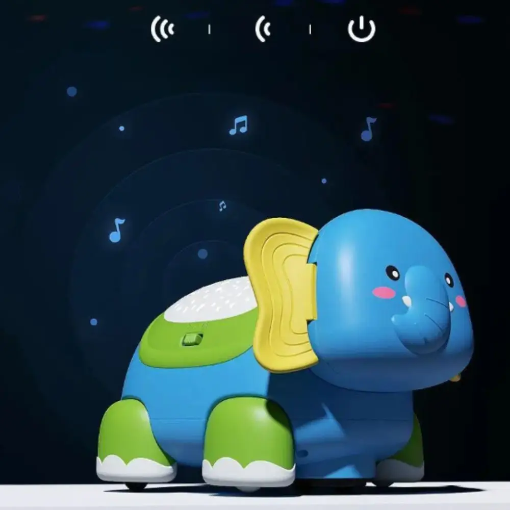 Éléphant rampant à distance avec son léger, fonction minuterie lumineuse colorée, jouets rampants pour bébé, jouets de développement précoce, cadeaux d'anniversaire