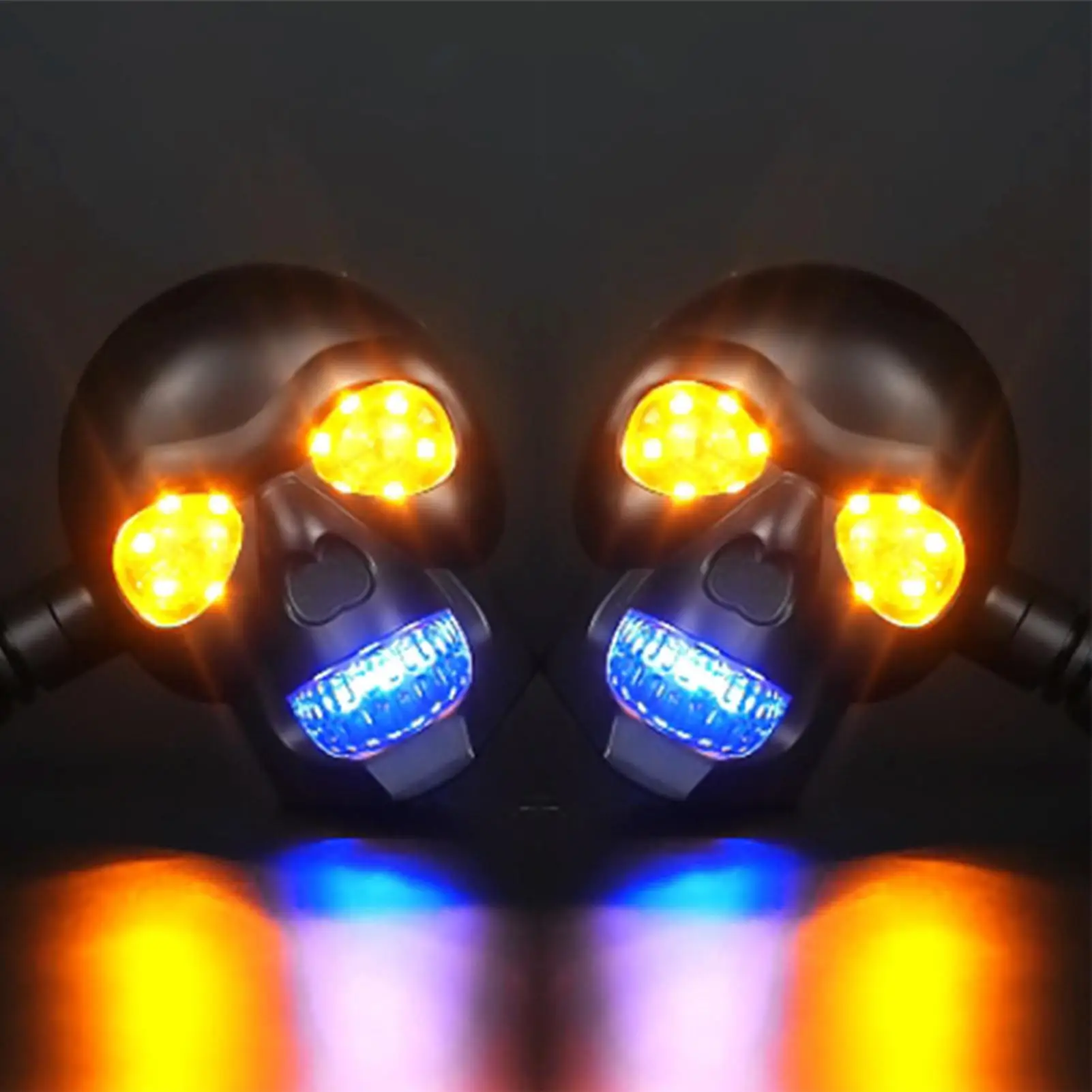 Motorcycle Turn Signal Lamp Universal Turn Signal Set Led Ambient Turning Light High-Bright Warning Light for Riding