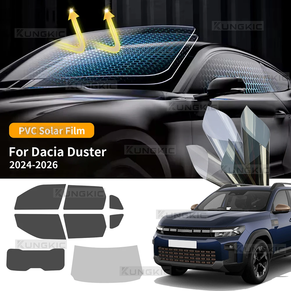 

For Dacia Duster 2024 2025 2026 Pre Cut All Sides Window Film Tint Shade % Window Foils Solar Privacy UV Protection