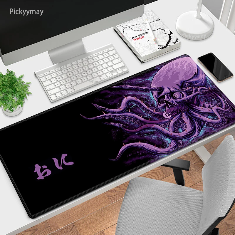 Imagem -05 - Polvo Grande Mouse Pad 100x50cm Grande Computador Mousepads Monstro Arte Mousepad Grande Tapete de Teclado Gamer Mouse Pads Esteiras de Mesa