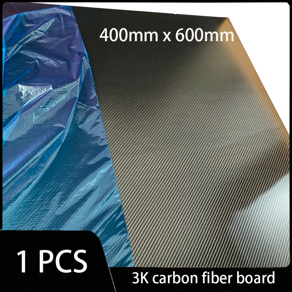 

1pcs 400x600mm 3K Carbon Fiber Plate Panel Sheets High Composite Hardness Material 0.5mm 1mm 2mm 3mm 4mm 5mm Thickness For RC