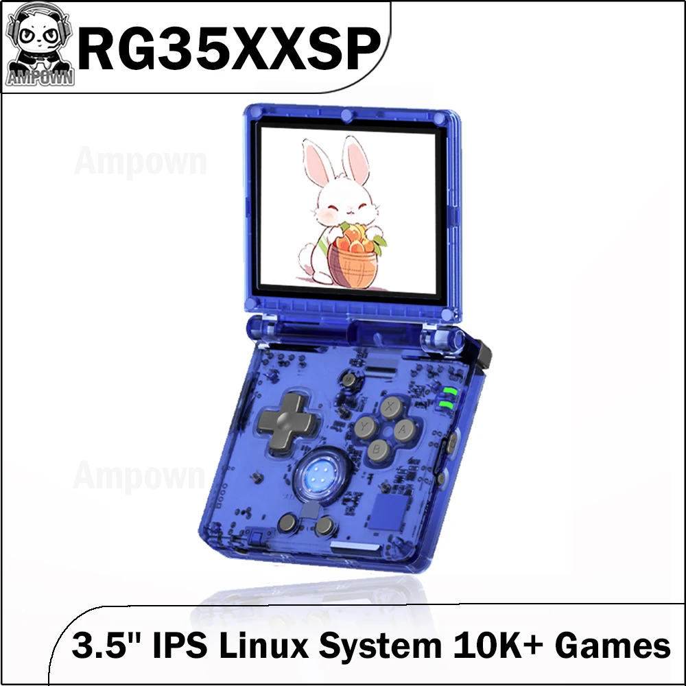 

Anbernic RG35XXSP RG35XX SP 3.5'' IPS Linux OS Portable Video Game Console Folding Handheld Game Players 3300mAh 10K Rerto Games