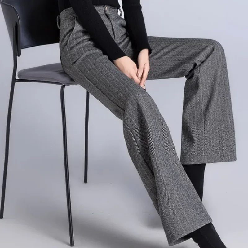 

Женские брюки, новые мешковатые винтажные брюки, классические повседневные брюки одного размера, качественные уличные брюки Xxl Y2k для женщин, свободные брюки с высокой талией