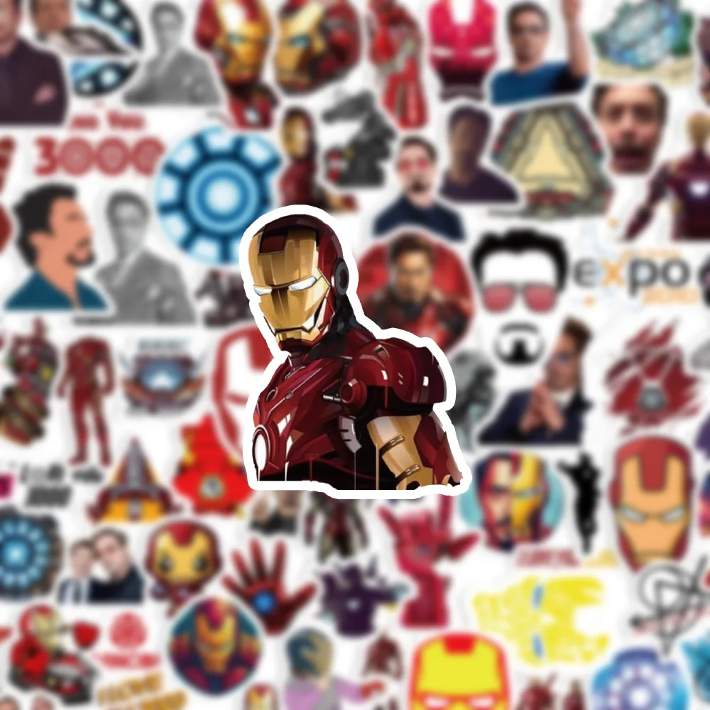 10/30/50 قطعة الرجل الحديدي الأعجوبة خارقة الكرتون ملصق DIY بها بنفسك الهاتف المحمول الأمتعة سكيت الكتابة على الجدران الشارات متعة للهدايا
