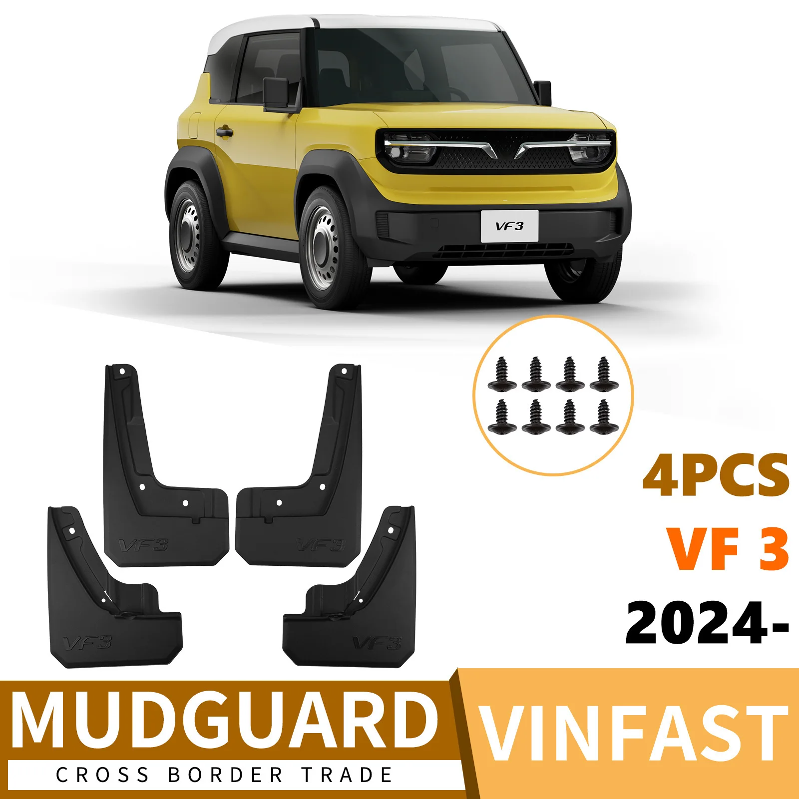 For VinFast VF 3 2024-2025 car tires fenders car supplies modification accessories fender flares mud flaps fender flares