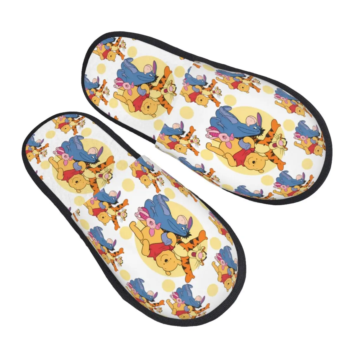 

Женские домашние тапочки с принтом Винни-Пух, мягкие теплые пушистые тапочки из пены с эффектом памяти с медведем, домашняя уличная обувь