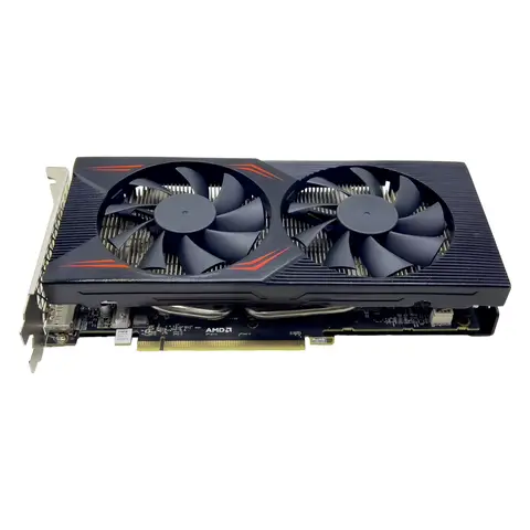 คุณภาพสูง RX 6600 6GB GDDR6 Gaming การ์ด Dual Desktop Fan Cooler เอาต์พุต DVI อินเทอร์เฟซใหม่