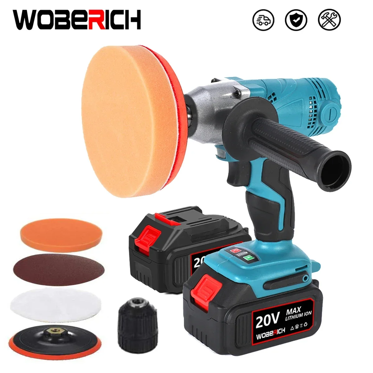 

Cordless Electric Car Polisher Machine Electric Drill Impact Drill Auto Polishing Machine Sanding Waxing Tools For Makita 18V