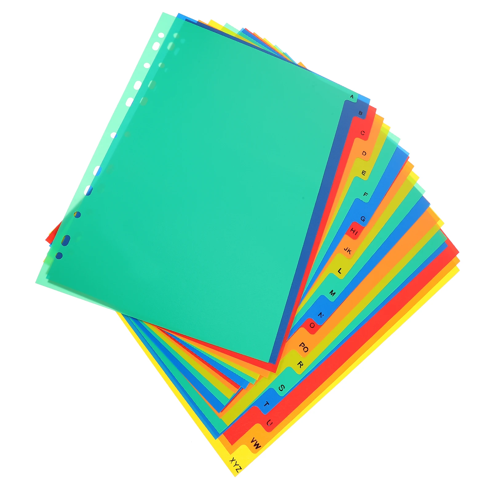 21 Pcs Note Pads A4 Separated Loose Leaf Punched Binder Dividers Loose-leaf Page Markers File Office Folder Tabbed File Book