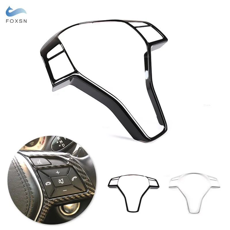 For Mercedes Benz B E CLA GLA GLK Class W117 W246 X204 W212 W218 X156 R172 Car-styling Steering Wheel Panel Frame Cover Trim