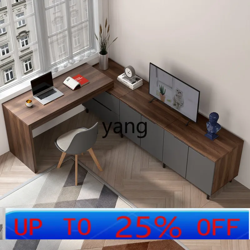 

LMM corner writing desk L-shaped retractable office computer desk with storage