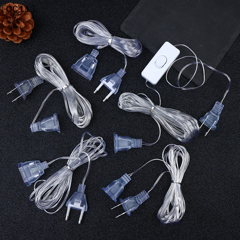 3M/5M EU US Plug Extender Wire Light String Extension Cable Standard Power Extension Cord For Christmas LED String Light〔CC11〕