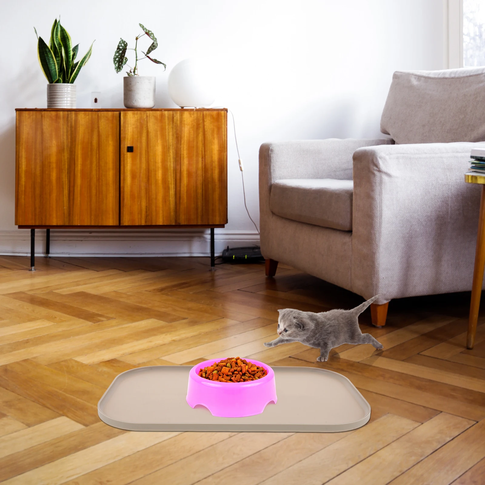 

Silicone Pet Placemat Dog Food Mat Cats Dogs Bowl Pad Certified Reusable Waterproof Non Slip Puppy Feeding Pet Supplies