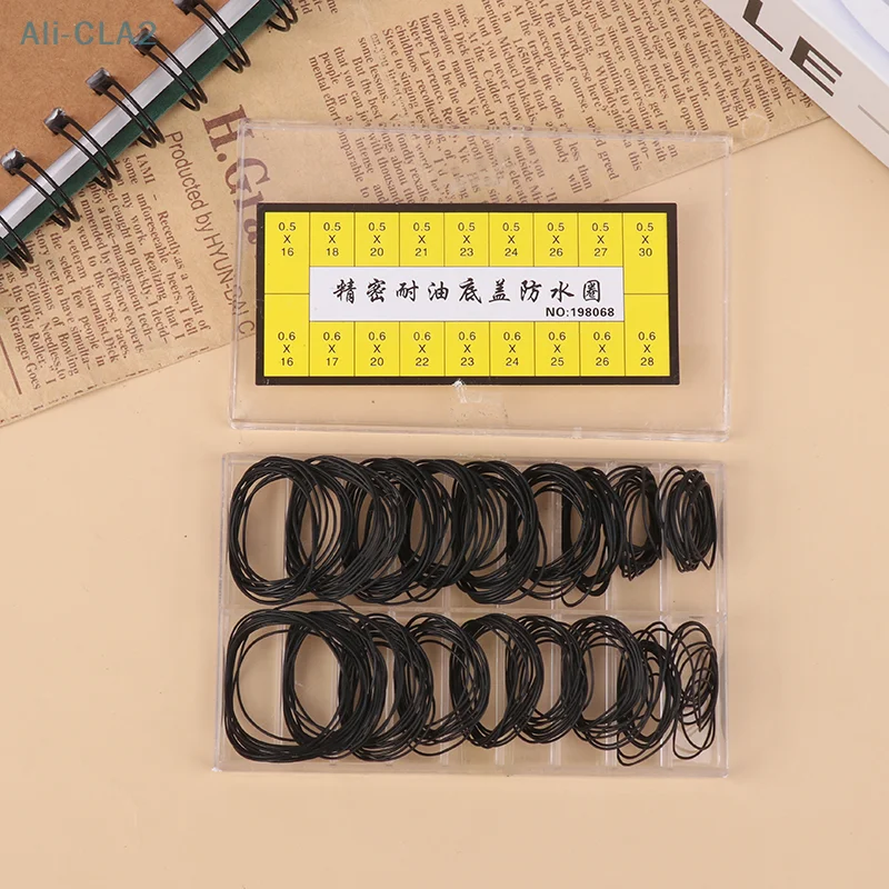 200Pcs/Box 0.5/0.6MM Watch Back Case Rubber Waterproof O-Ring Gasket Repair Tools For Watchmaker Repair Tools Accessories