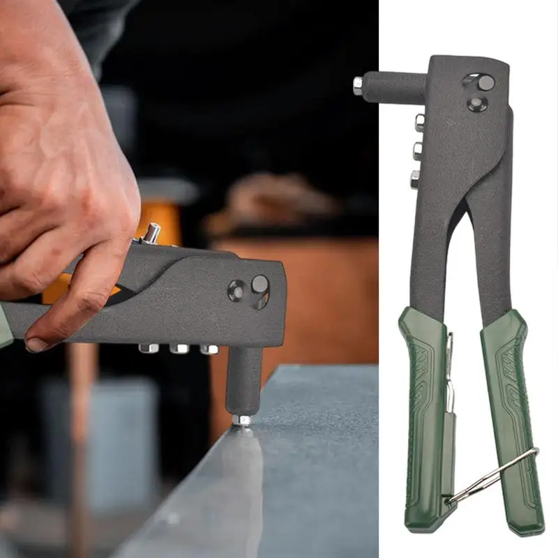 Riveter Tool Heavy Duty 9.5 Inch Hand Rivet Kit Professional Gadgets Drill Bit Set Rivnuts Assortment Riveting Supplies For