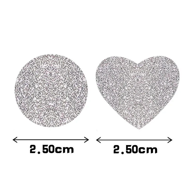 50-300PCS 1inch Silver Shiny Dot Heart Shaped Stickers Seal Labels for Gift Package Wedding Decor Glitter Card Envelope Decor