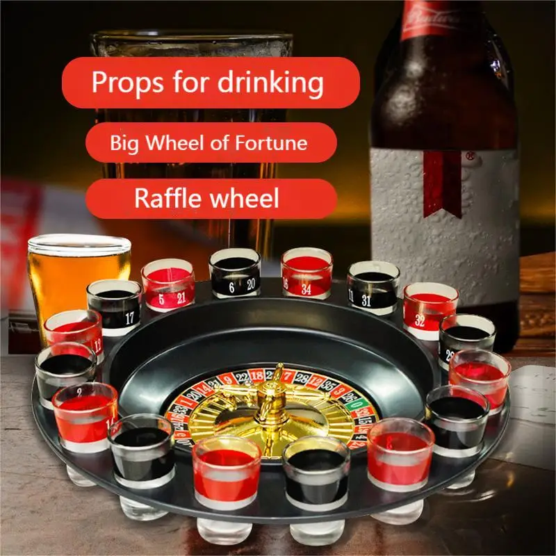 

Festive Party Wine Glass Roulette, Party Drinking Fun Turntable game,12" plastic turntable set Entertainment Raffle turntable