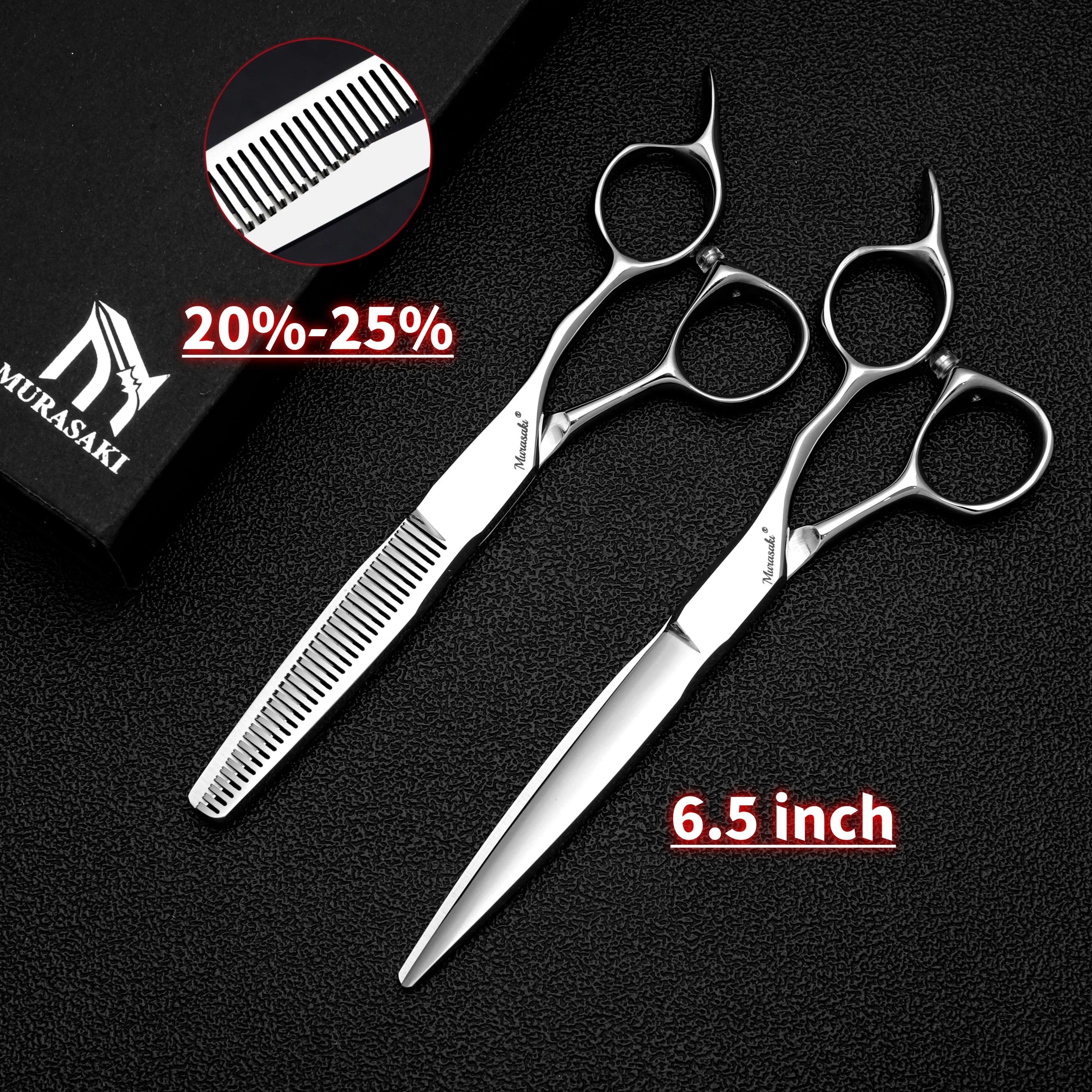MURASAKI Professionelle Friseurschere, 6,0 bis 6,8 Zoll VG10 Stahl Haarschneideschere, Hochwertige Friseursalon-Accessoires – Detail 23