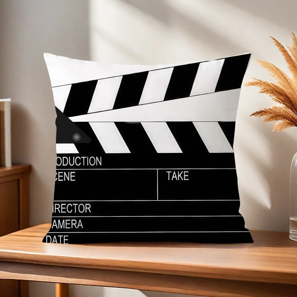 Film A Filmklappbrett-Kissenbezug Kissenhülle für Zuhause, Sofa, Wohnzimmer, Büro, Café, Auto – Detail 6