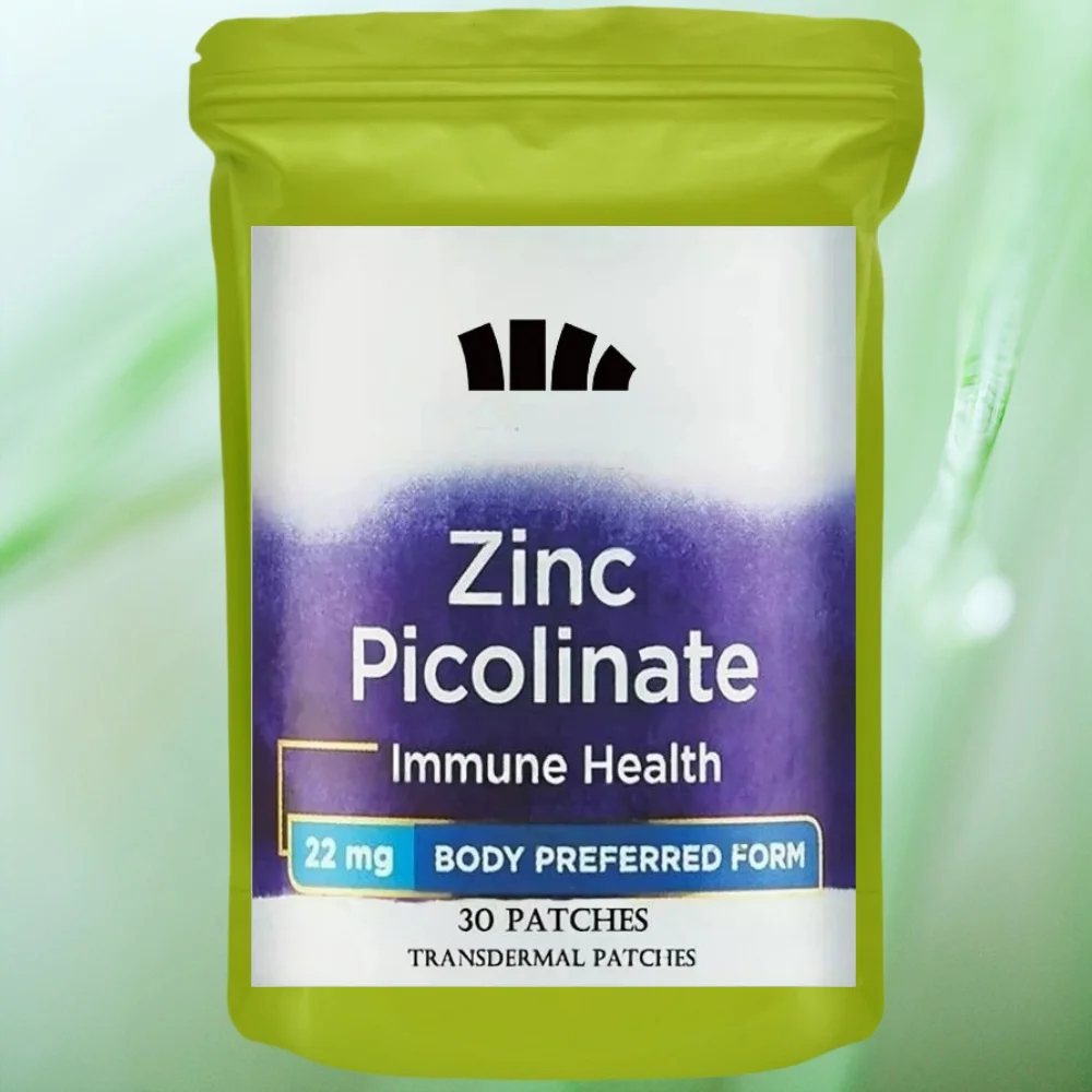 30 Patches Zinc Picolinate - Well-absorbed Zinc Supplement for Growth and Immune Function - Transdermal Patches