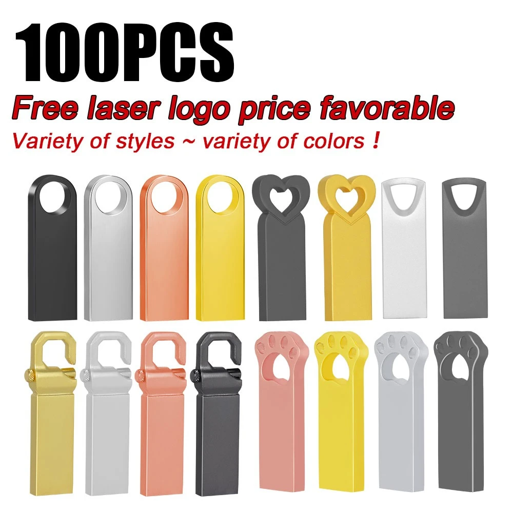 100PCS custom Flash Drive Pen Drive 4GB 8GB 16GB 32GB 64GB High Speed Usb Stick 2. 0 memoria stick memory Flash Drive Pendrive
