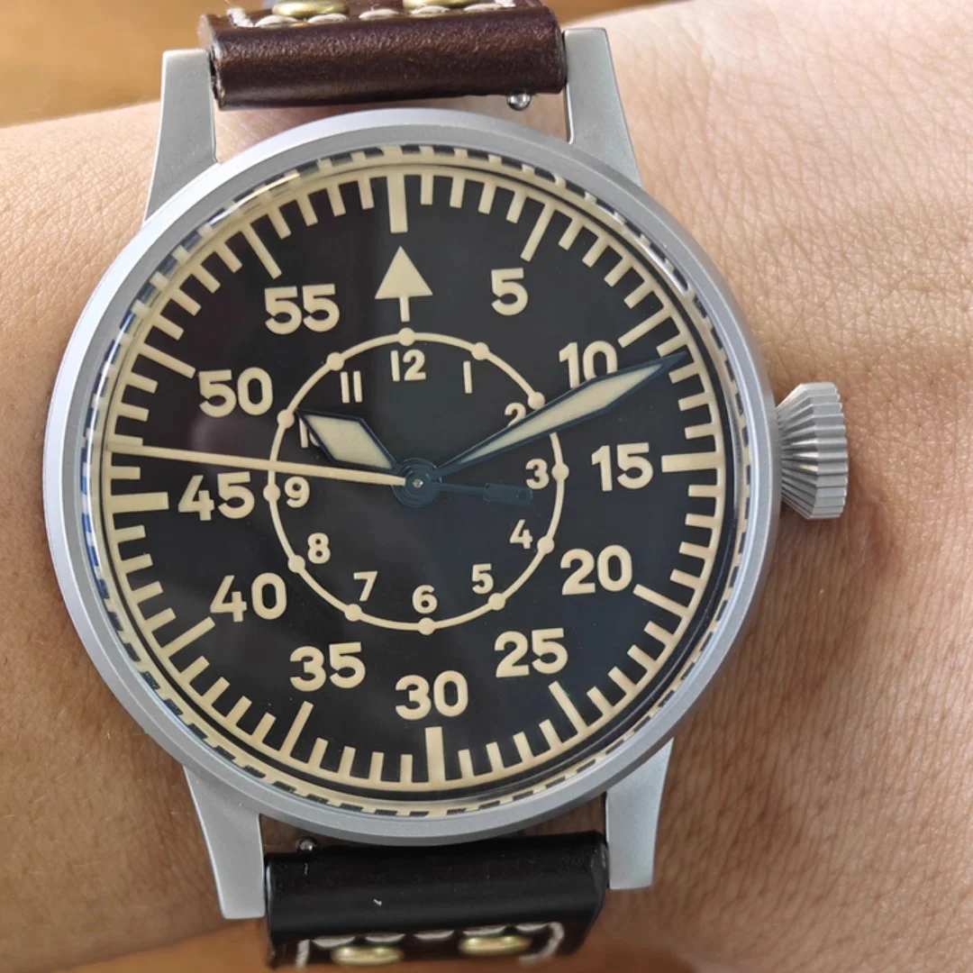 Hruodland 2025 Neue Männer Mechanische Uhr PT5000 F013 Retro 42mm Leuchtende Wasserdichte 100 m Sport Saphirglas reloj hombre