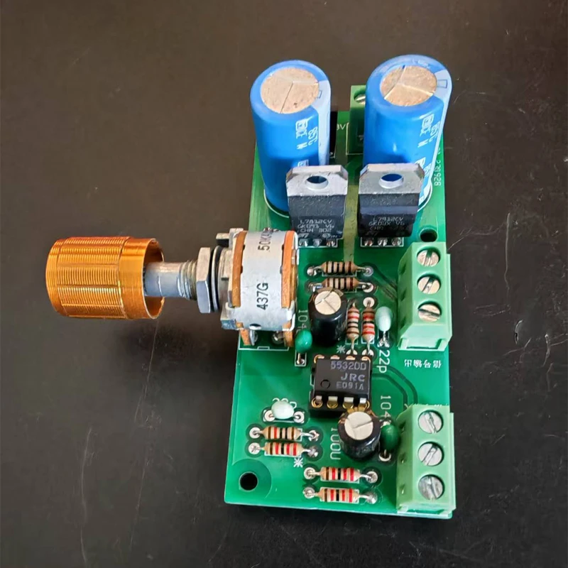 JRC5532DD operational amplifier + ALPS potentiometer, front stage board, the signal is lossless throughout the process