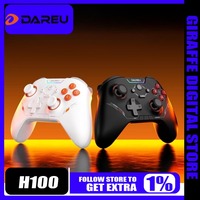 Dareu H100 Game Wireless Controller Tri-Mode Lightweight Hall Joystick Triggers 1000Hz Polling Rate for PC NS Smartphone Gifts
