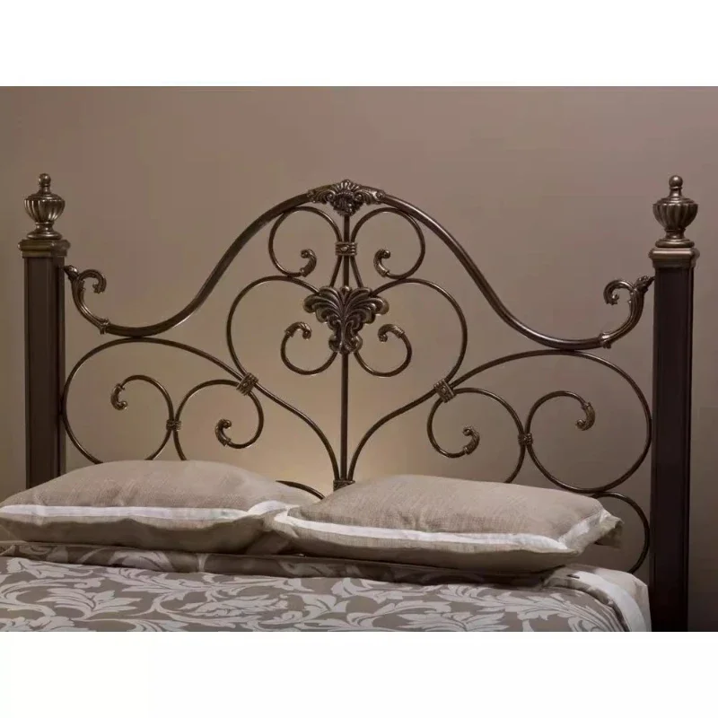 إطارات وقواعد السرير اللوح الأمامي أثاث غرفة نوم سرير الاميرة 180x200 سنتيمتر الفاخرة الملك الحجم سرير مزدوج الرجعية سرير من الحديد المطاوع