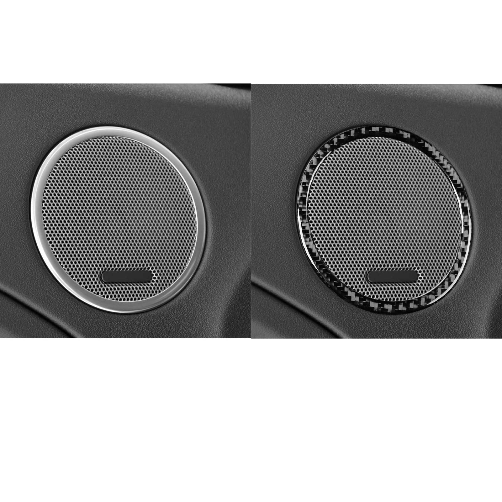For Land Rover Range Rover Evoque 2012-2015 Carbon Fiber Door Speaker Horn Audio Frame Panel Trim Cover Car Accessories Sticker - view 3