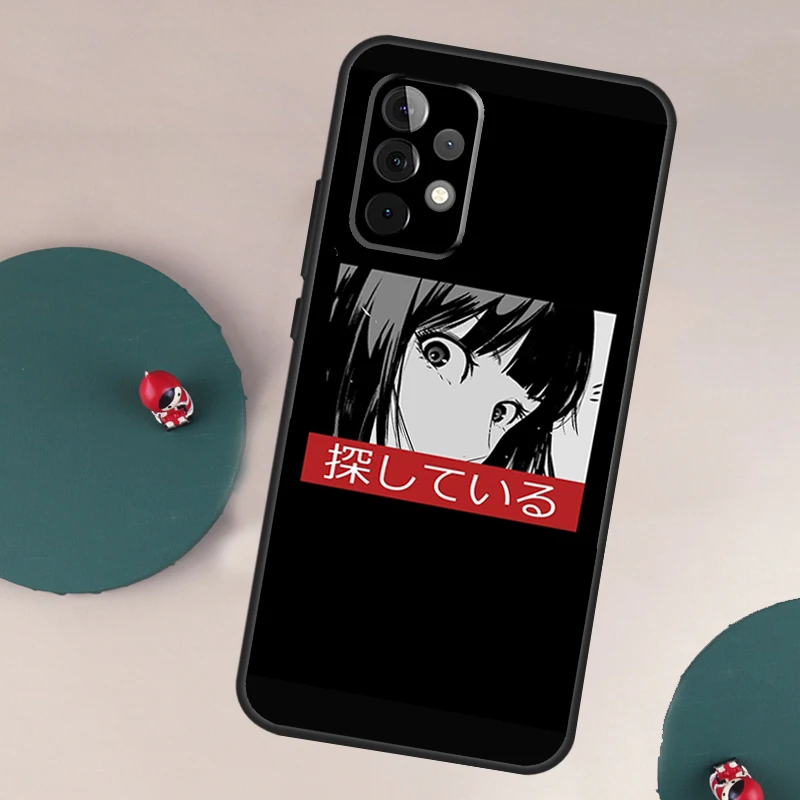 Sad Japanese Anime Aesthetic Cover For Samsung Galaxy A04S A21S A13 A23 A33 A53 A73 A51 A71 A50 A12 A22 A32 A52S Case