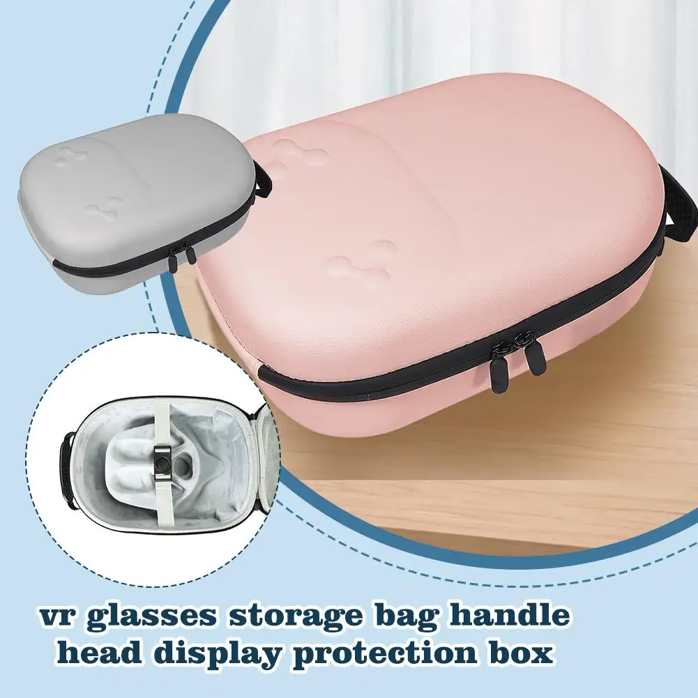 New For Meta Quest3s VR Glasses Handle Storage Bag Anti-drop Anti-scratch Dust-proof VR Handle Head Display Protection Box E4K9