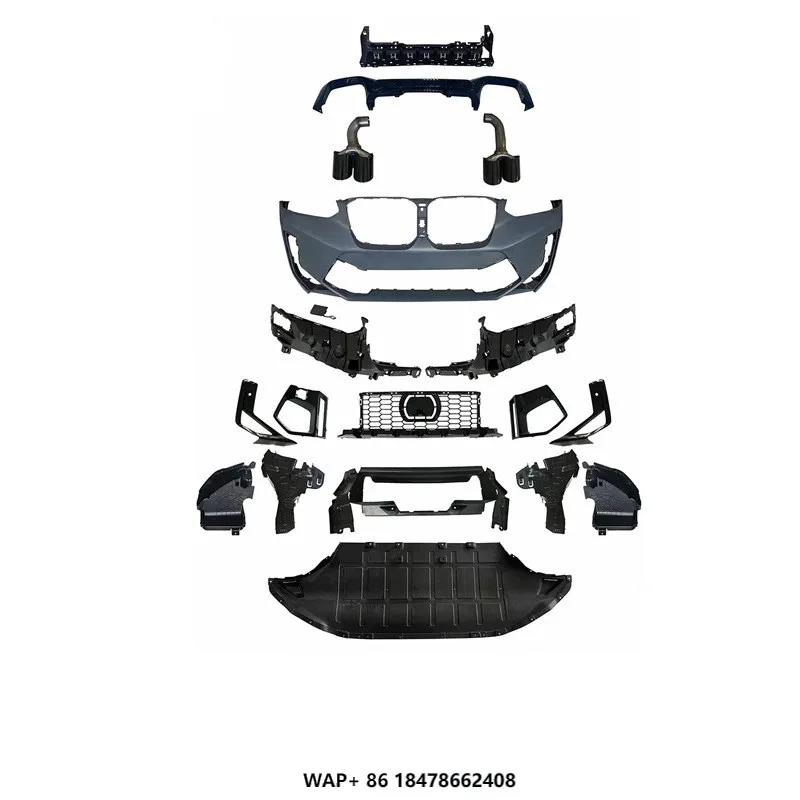 

Car Bumper for X4 G02 LCI Upgrade to X4M Bodykit Front Bumper X4M Rear Bumper Exhaust Pipe Body Kit