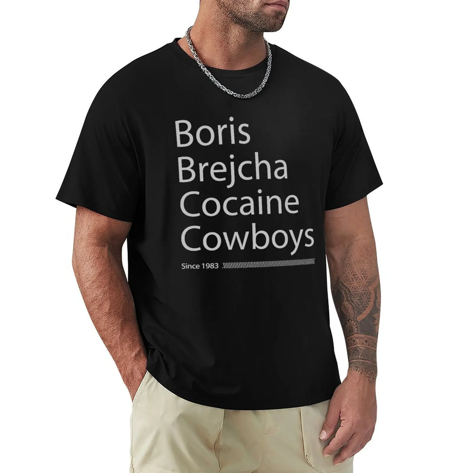 

Bórís Bréjchá C ó C á í N é Cówbóys Síncé 1983 Gráphíc Tréndíng T-Shirt Casual Fashion Print Tee Top