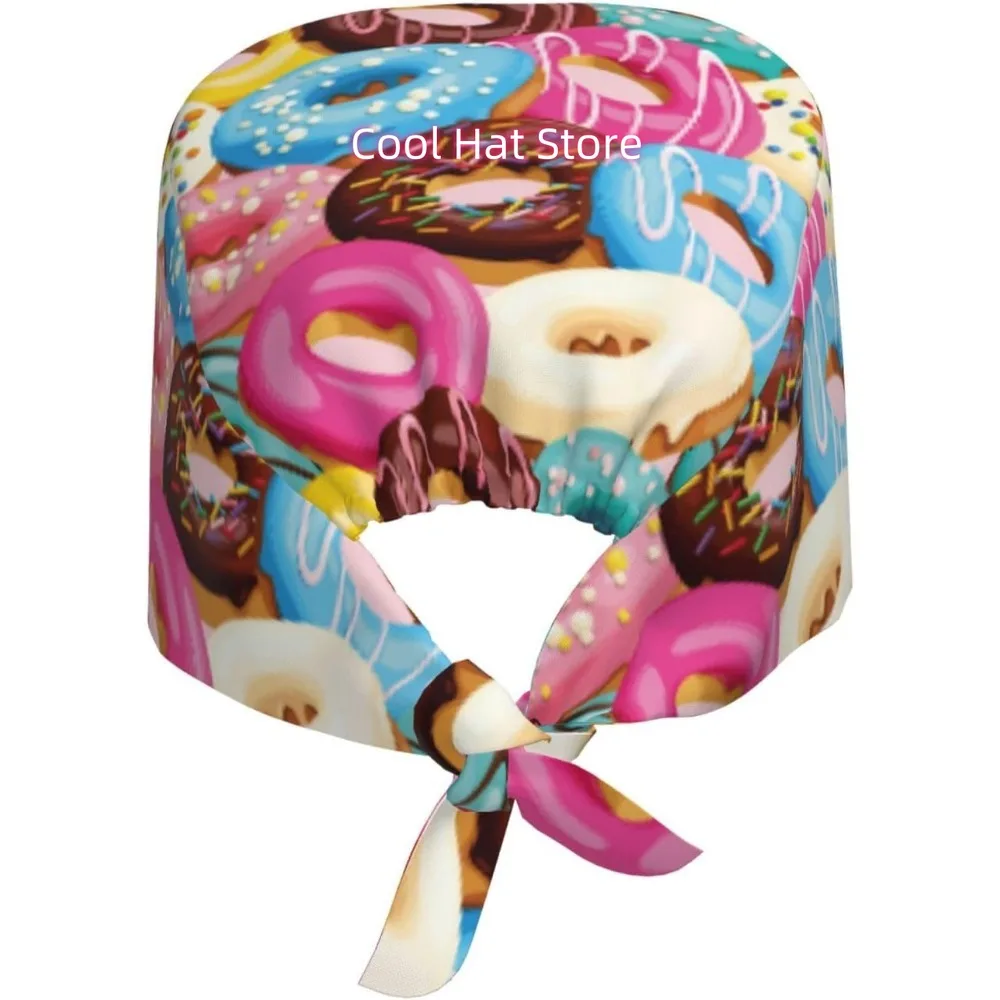 1pc Women's Adjustable Nurse Cap with Sweatband & Tie-Back Closure - Lightweight 100% Polyester Scrub Hat, Quick-Dry
