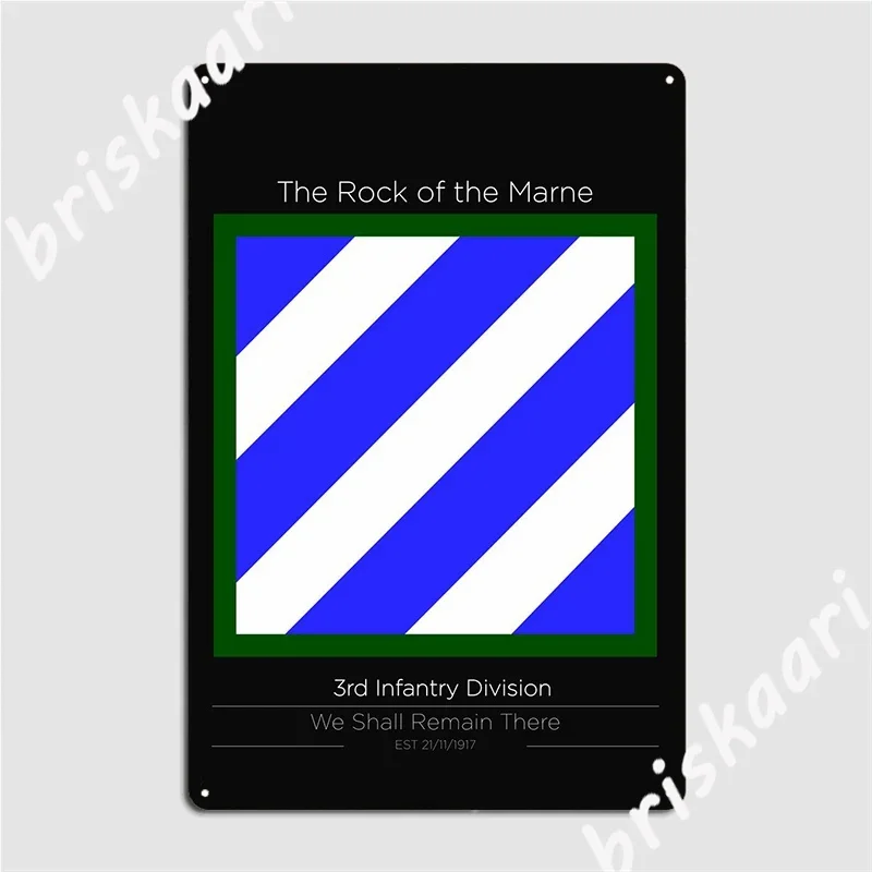 Infantry Division Poster Metal Plaque Garage Club Wall Cave Printing Wall Decor Tin Sign Posters