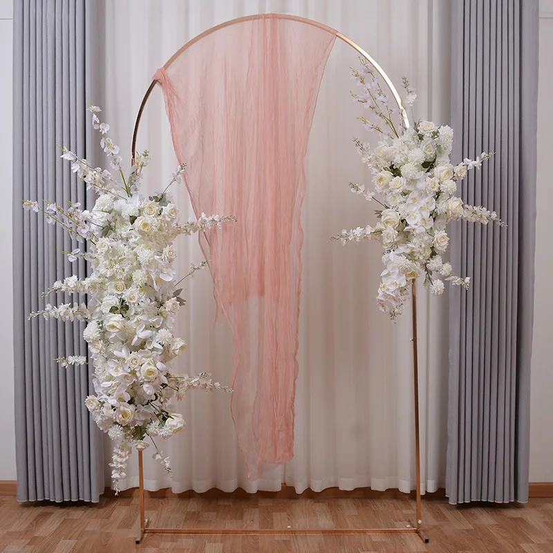 

White Rose Orchid Baby Breath Wedding Backdrop 5D Floral Arrangement Event Party Stage Decor Table Flower Runner Window Display