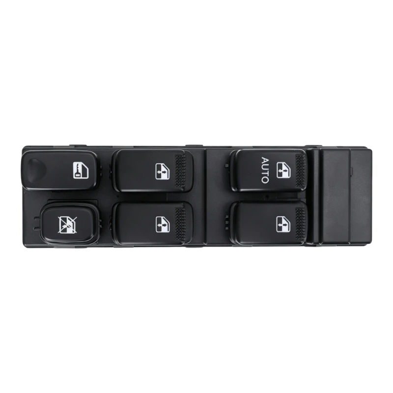 Vehicle Window Control Assembly With AUTO-Marked Buttons, ABS Housing and 93570-2F460D8 Reference for Replacing a Worn Window