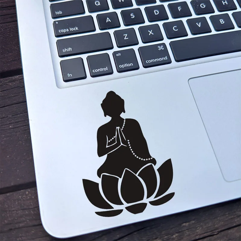 Buddha Silhouette Vinyl Decal Laptop Sticker for Apple Macbook Air Retina Pro 14 Mac Skin 13 Notebook Personalize Trackpad Decor